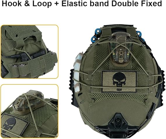 IDOGEAR Tactical Helmet Cover for Team Wendy Helmet Counterweight Battery Pouch, for Wendy Helmet Size M/L & L/XL, 500D Nylon