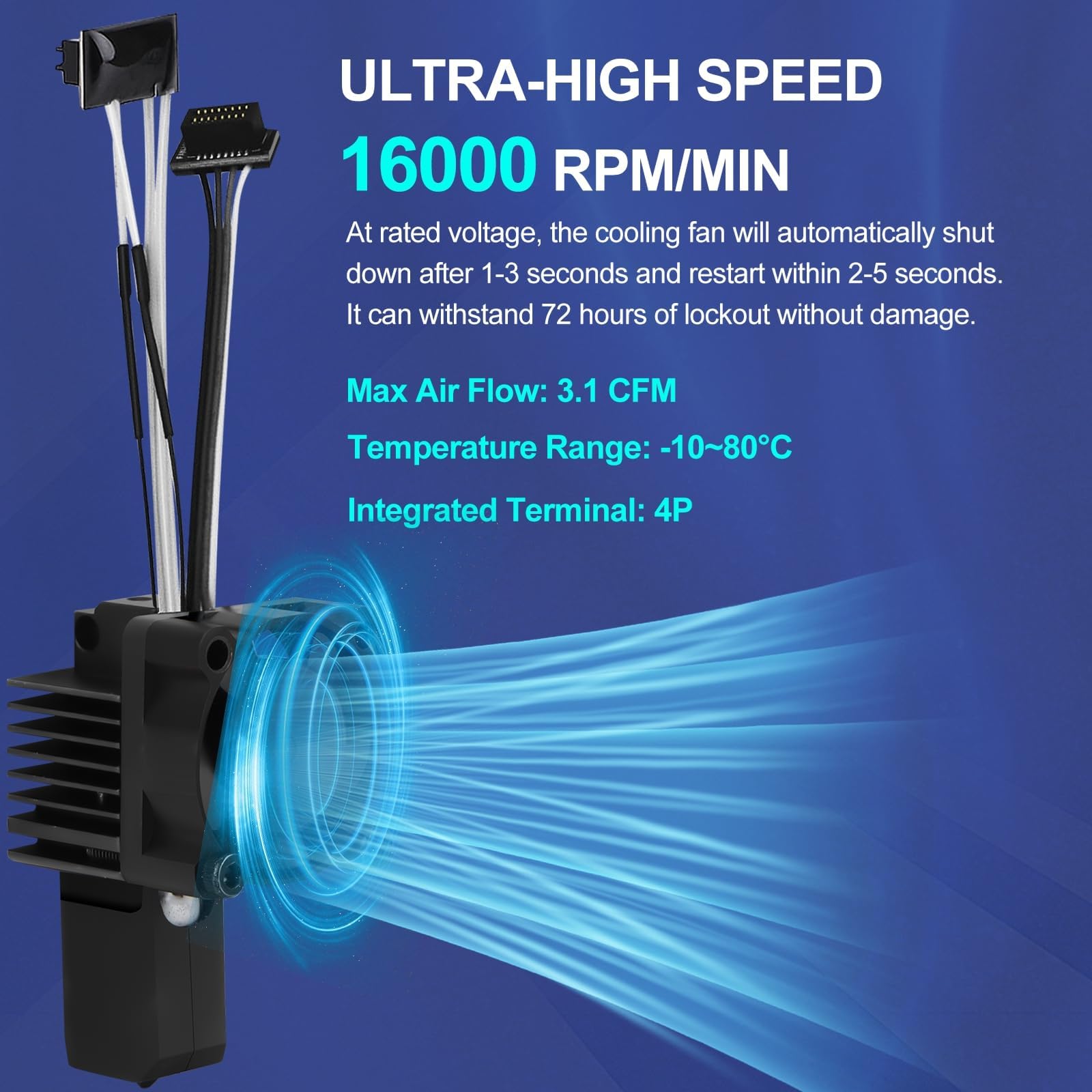 YOTINO P1P, P1S Hotend Kit Complet, Extrudeuse Hot End avec Ventilateur, 0,2/0,4/0,6 mm Buses en Acier Trempé,Chaussette en Silicone, Thermistor, pour Imprimante 3D P1 Series