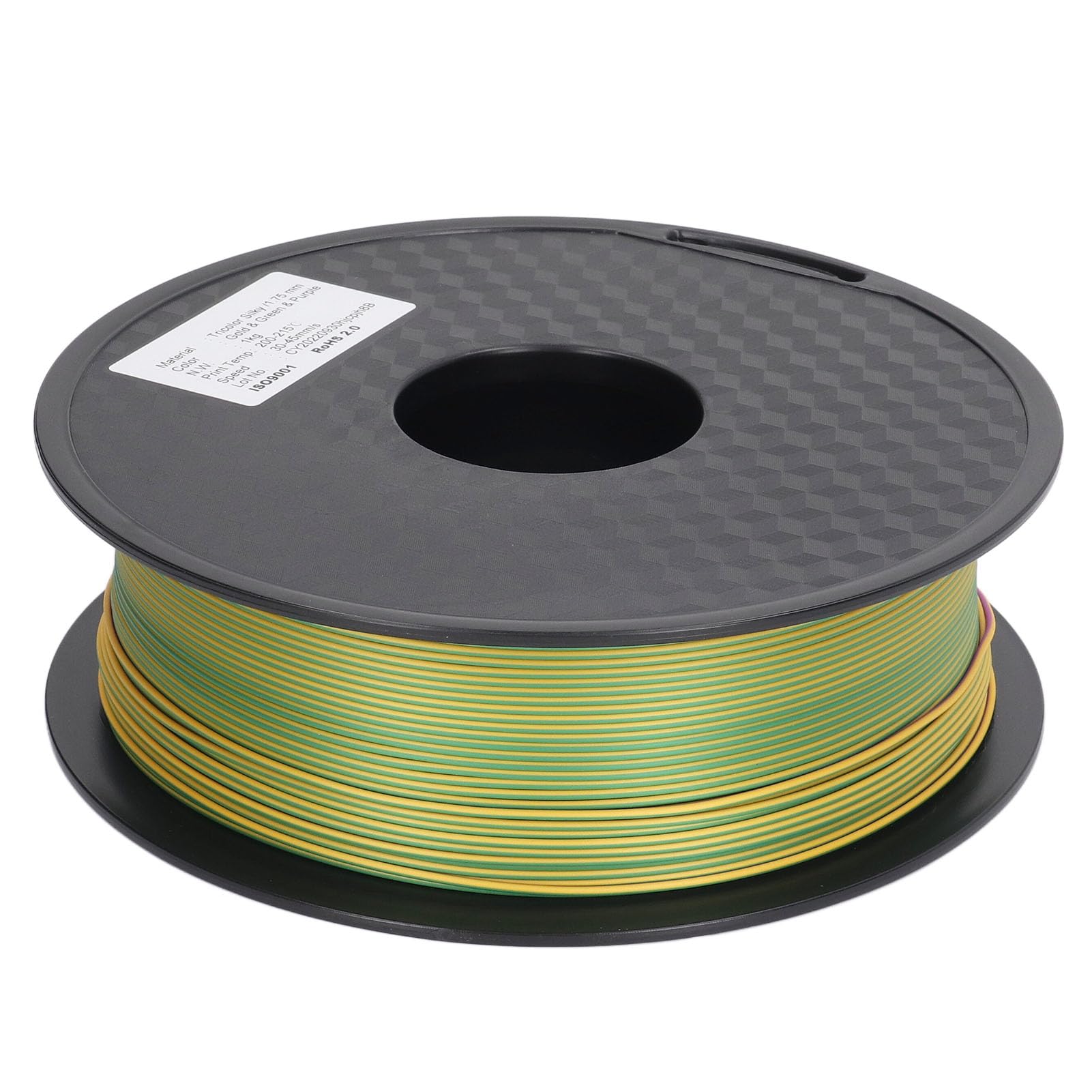 Filament PLA 3 kolory Złoty Zielony Fioletowy 1,75 mm Filament jedwabny Materiały eksploatacyjne do drukarek 3D Potrójny kolor Gładki druk Silna wytrzymałość dla entuzjastów druku