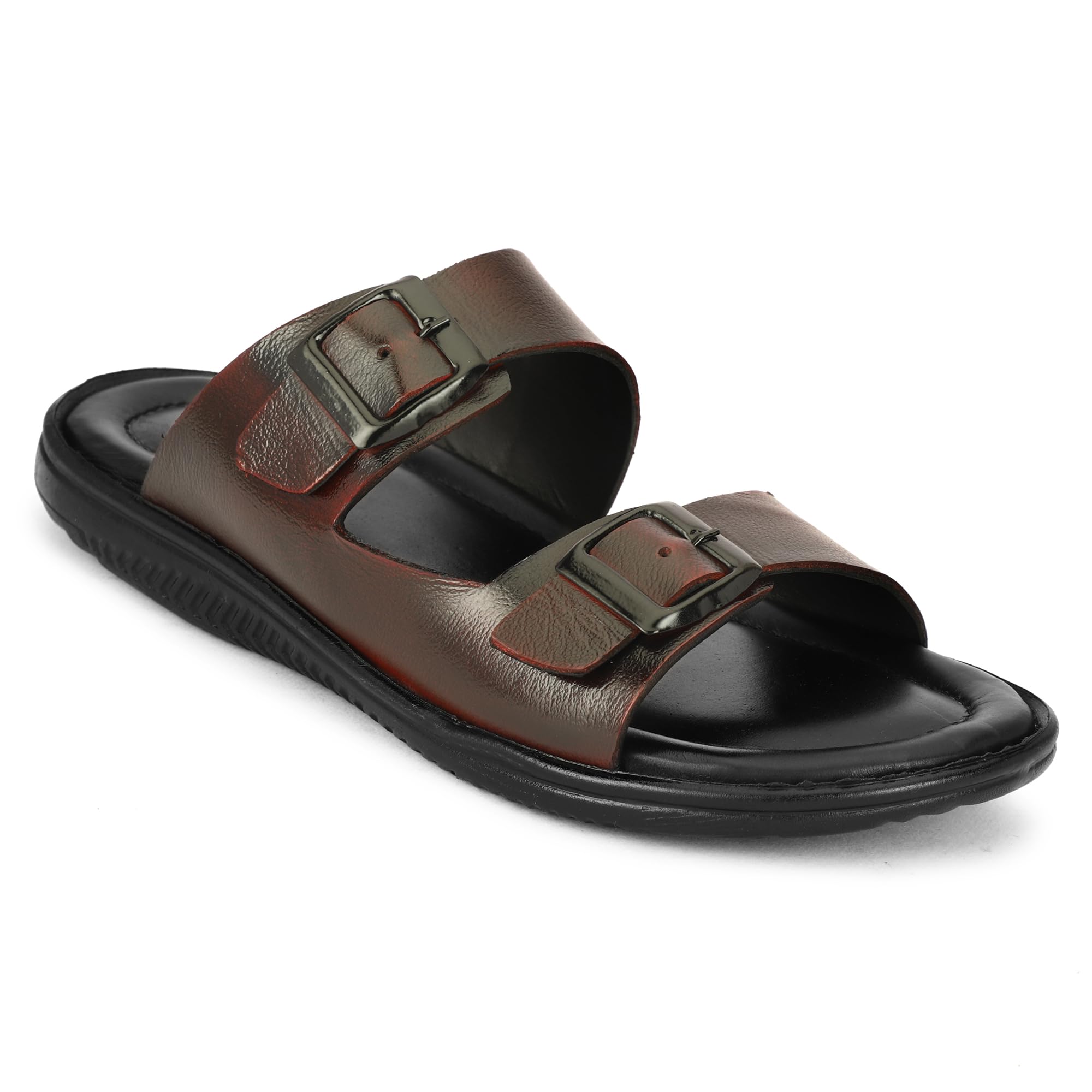 Men Comfort Platform Sandals with Adjustable Velcro Straps | Soft Cushion Casual Daily Wear Sandals ART_010-image-1