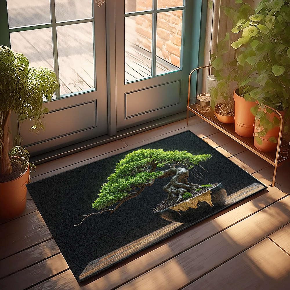 Paillasson bonsaï 65 x 90 cm tapis de sol antidérapant grand format