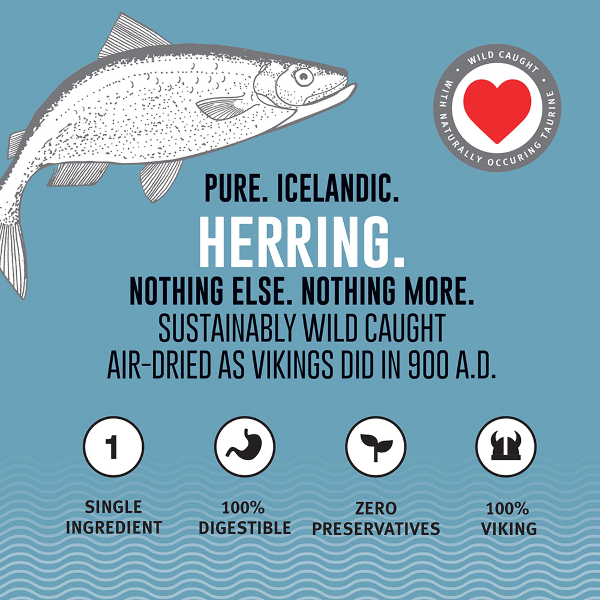 Icelandic+ Ganzer Fischhering – 266 ml Beutel – Hundeleckerlis, rein wild gefangen & luftgetrocknet, Einzelzutatensnack, Haustierkauen, Just The Fish Nothing Else