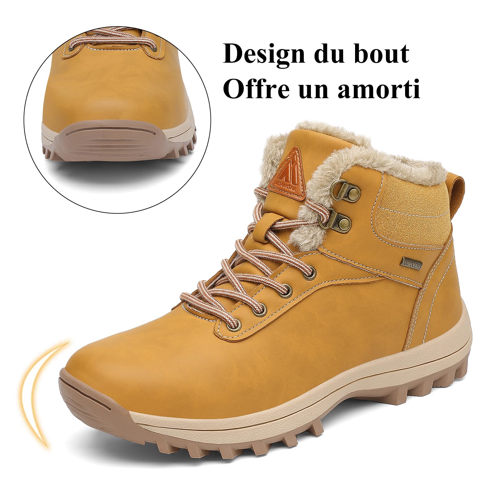 Homme Femme Hiver Bottes de Randonnée