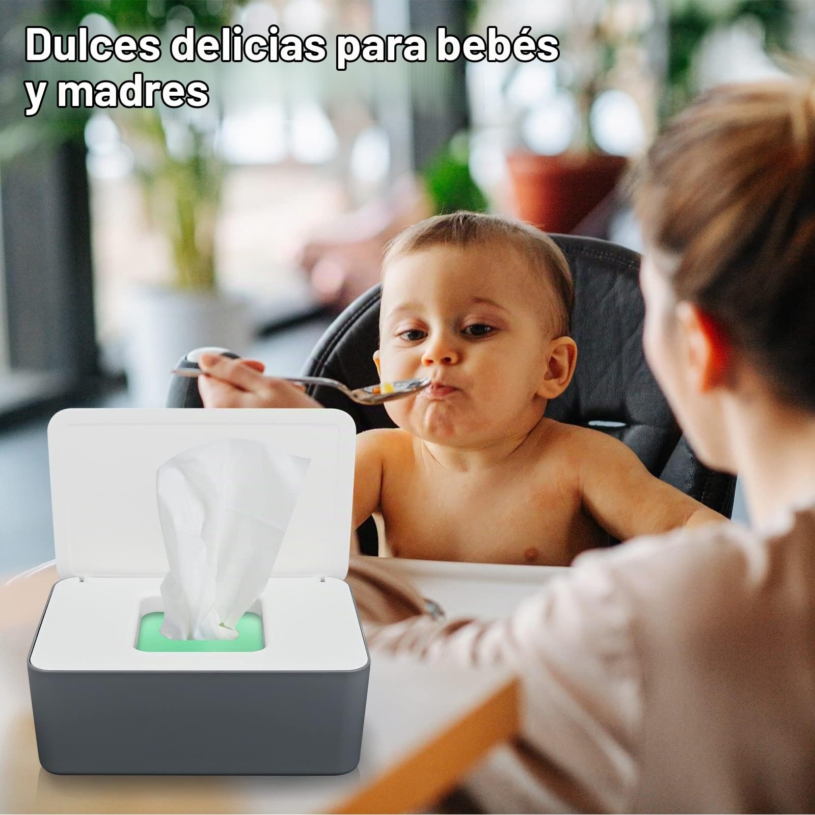 2 Piezas Porta Toallitas Bebe, Caja para Toallitas Húmedas con Tapa Sello Caja para Toallitas rectangular, Dispensador de Toallitas Húmedas para Inodoro, Baño