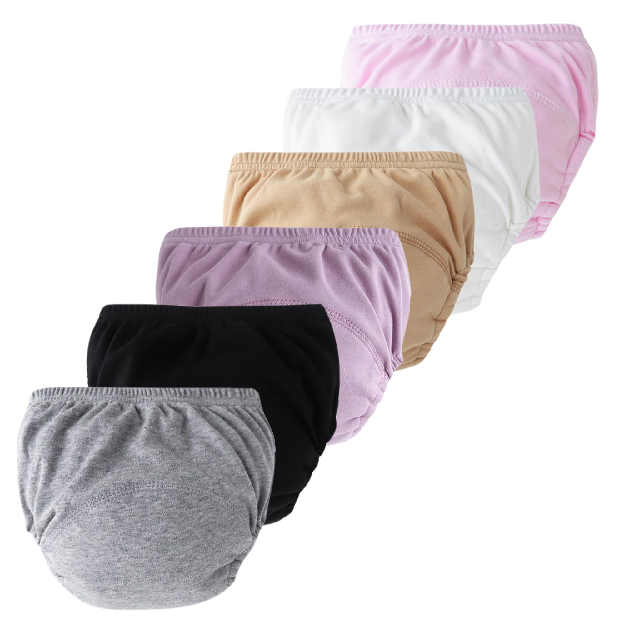 NEAWEALY Baby Potty Training Pants Training Underwear Cotton Underpants 6-12 Months 6 pieces - unisex