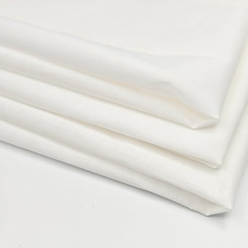 Tela de muselina blanca, 100% algodón, 2 yardas x 59 pulgadas, 75 GSM, color blanco, material suave y ligero para forros, costura, manualidades, disponible en Yaxa Guatemala
