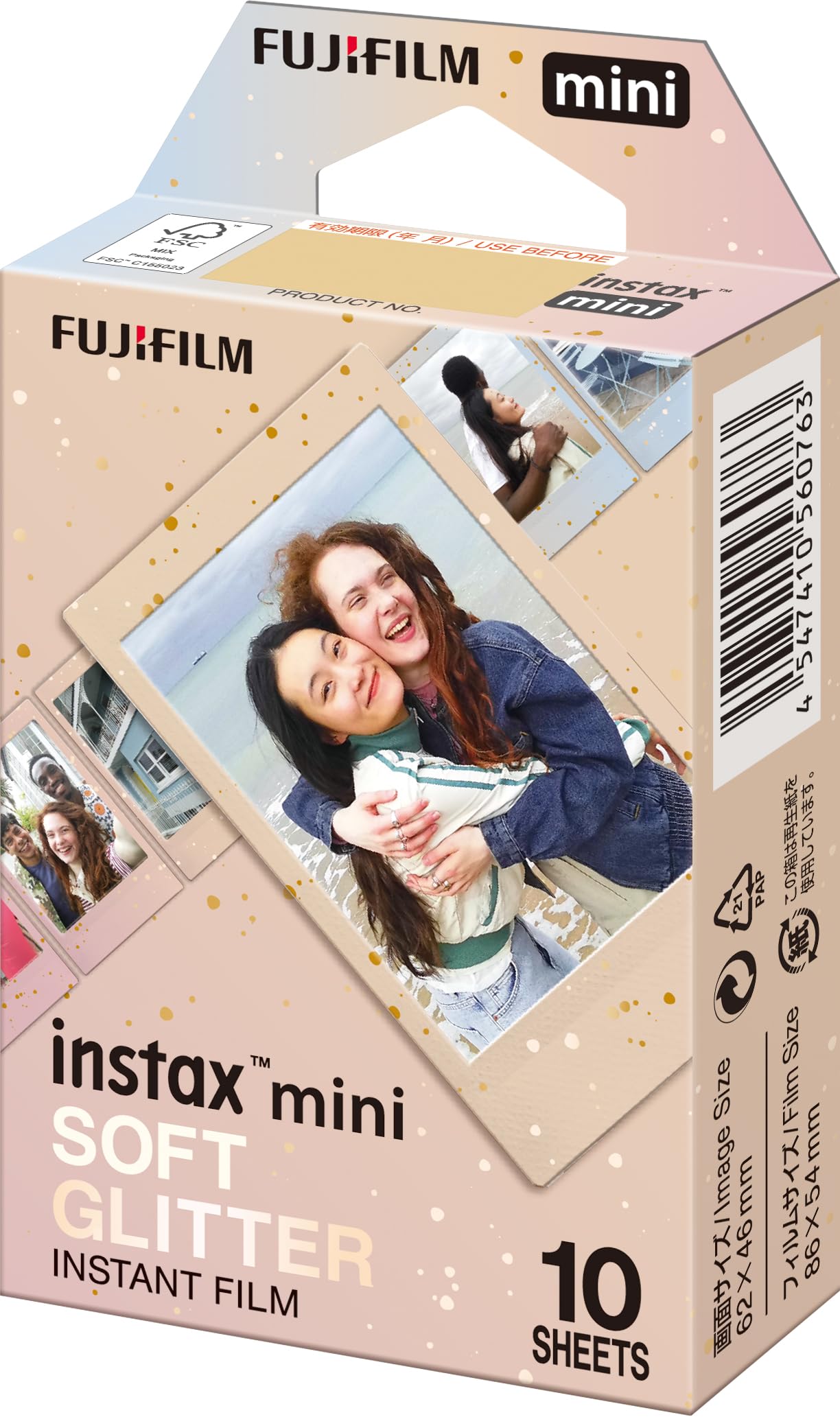 instax Mini Film, Soft Glitter, 1x10