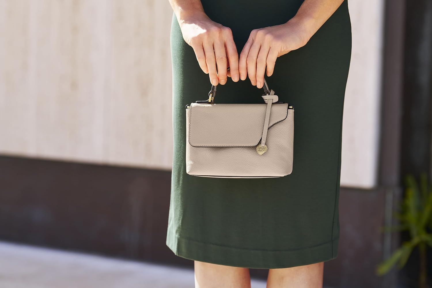 Mini Satchel Clutch — The Hannah - Pebbled Leather Clutch - Crossbody & Shoulder Bag - RFID - Women's Handbag - Image 2