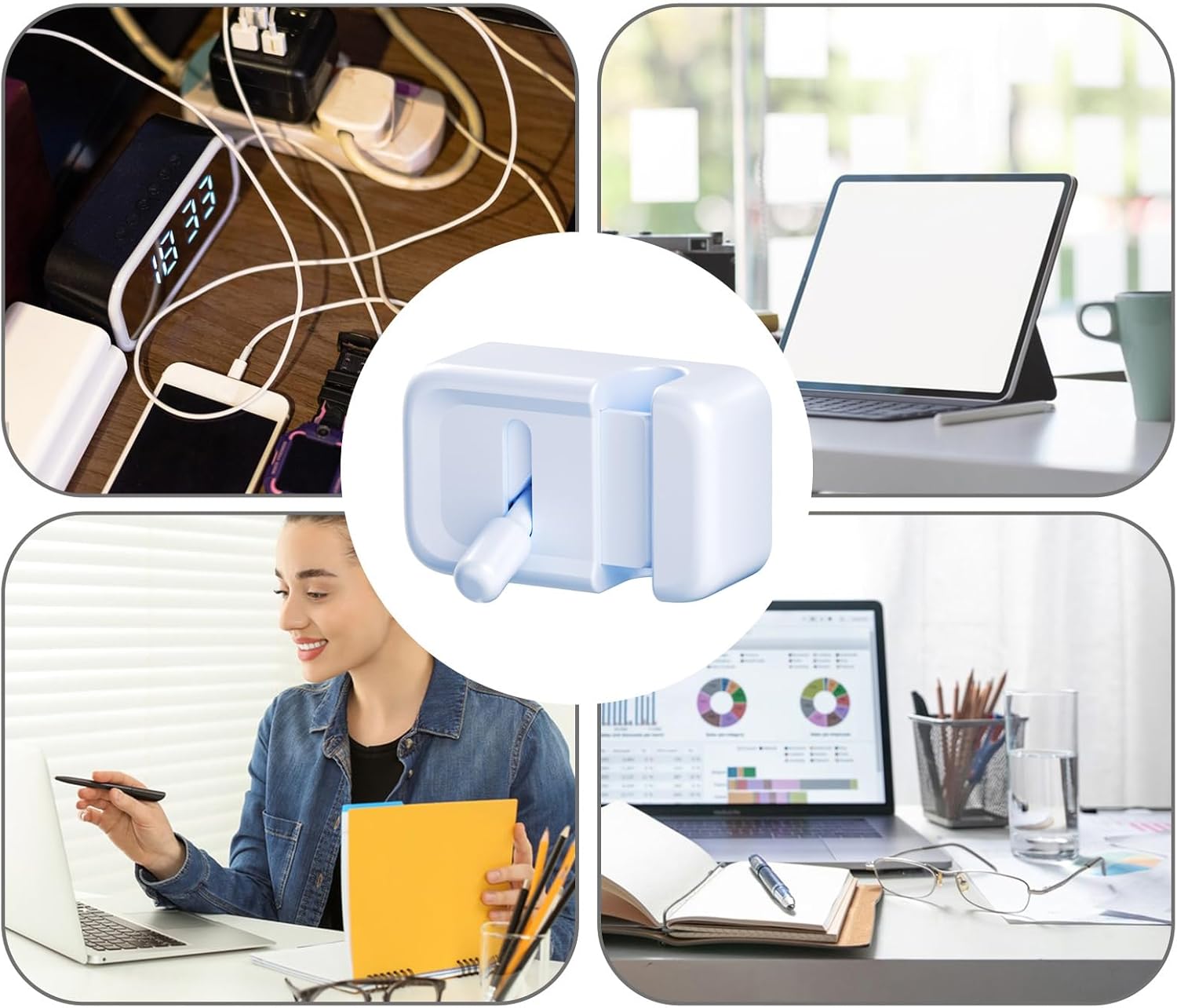 Cord Organizer For Desk, Versatile Placement, 1piece, Adhesive Cable Holder, Wire Clip Management, Lightweight Structure, For Charger Desktop Car Nightstand Phone Wall Office