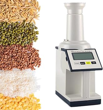 Desktop Grain Moisture Meter, 240ml Sample Capacity Fast Measuring Instrument, 1-40% Measuring Range, Can Measure 14 Kinds of Grains, for Rice, Wheat, Corn, Soybeans, Coix Seeds, Mung Beans