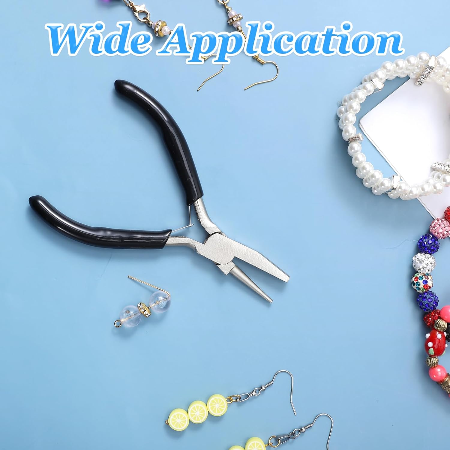 4.5" Concave Round Nose Pliers, Jewelry Making Wire Looping Pliers Tool, Wire Bending Tools for Earrings Rings Bracelet Crafting DIY Jewelry Making Plier