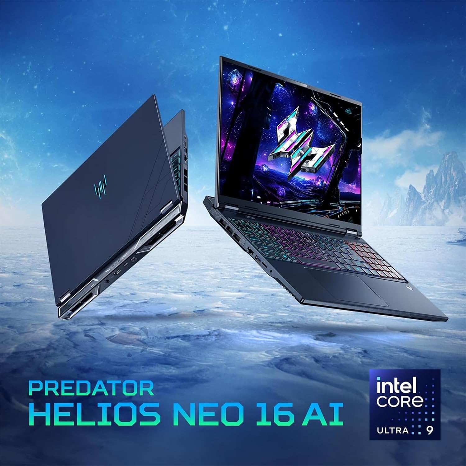 acer Predator Helios Neo 16 AI Gaming Laptop, Intel Core Ultra 9 275HX, NVIDIA GeForce RTX 5070 Ti, 16" WQXGA 240Hz G-SYNC, 64GB DDR5, 2TB Gen 4 SSD, Wi-Fi 6E, RGB Backlit, Win 11, w/1TB Portable HDD