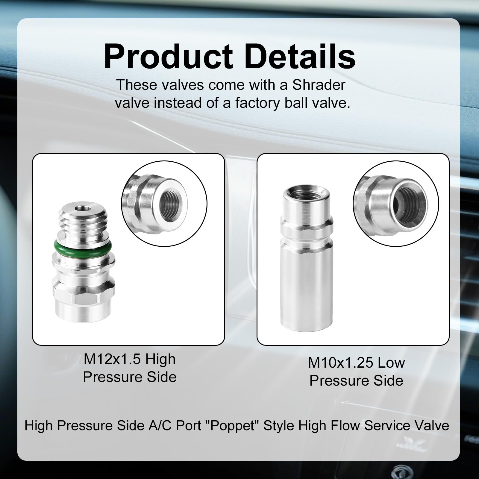 15-Piece AC Valve Core Kit - For R12 & R134a Systems, Includes Cores, Caps & Removal Tool - View #7