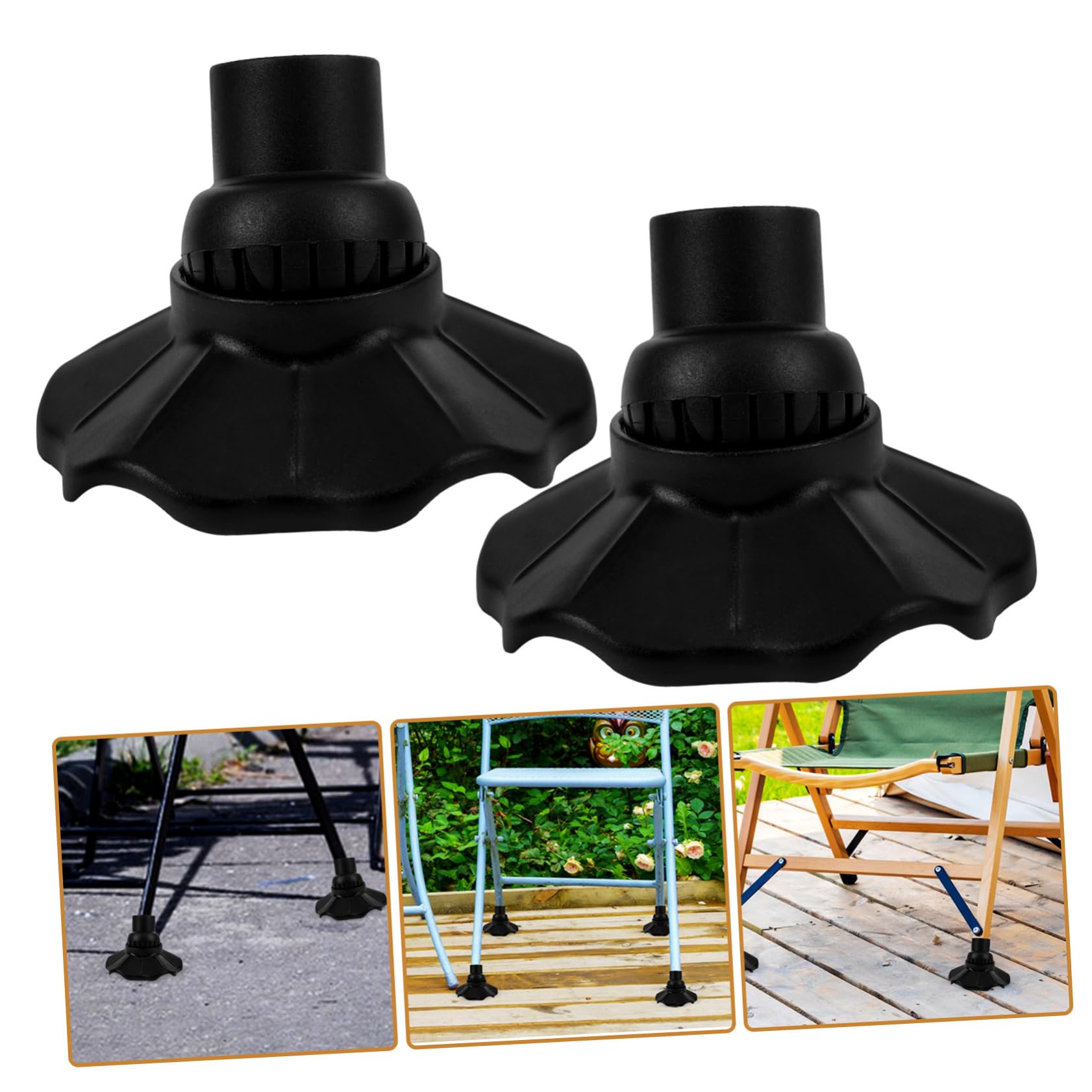 HOMSFOU 16stücke Nonslip Stuhlbein- Für Campingstühle Bodenschoner Kunststoff Installieren rutschfest Und Schützt Boden Vor Kratzern Für Garten Büro Und