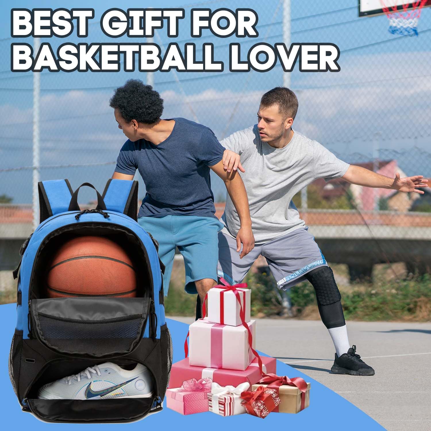 Mochila de baloncesto, bolsas de equipo deportivo de gran capacidad para baloncesto, fútbol y voleibol.