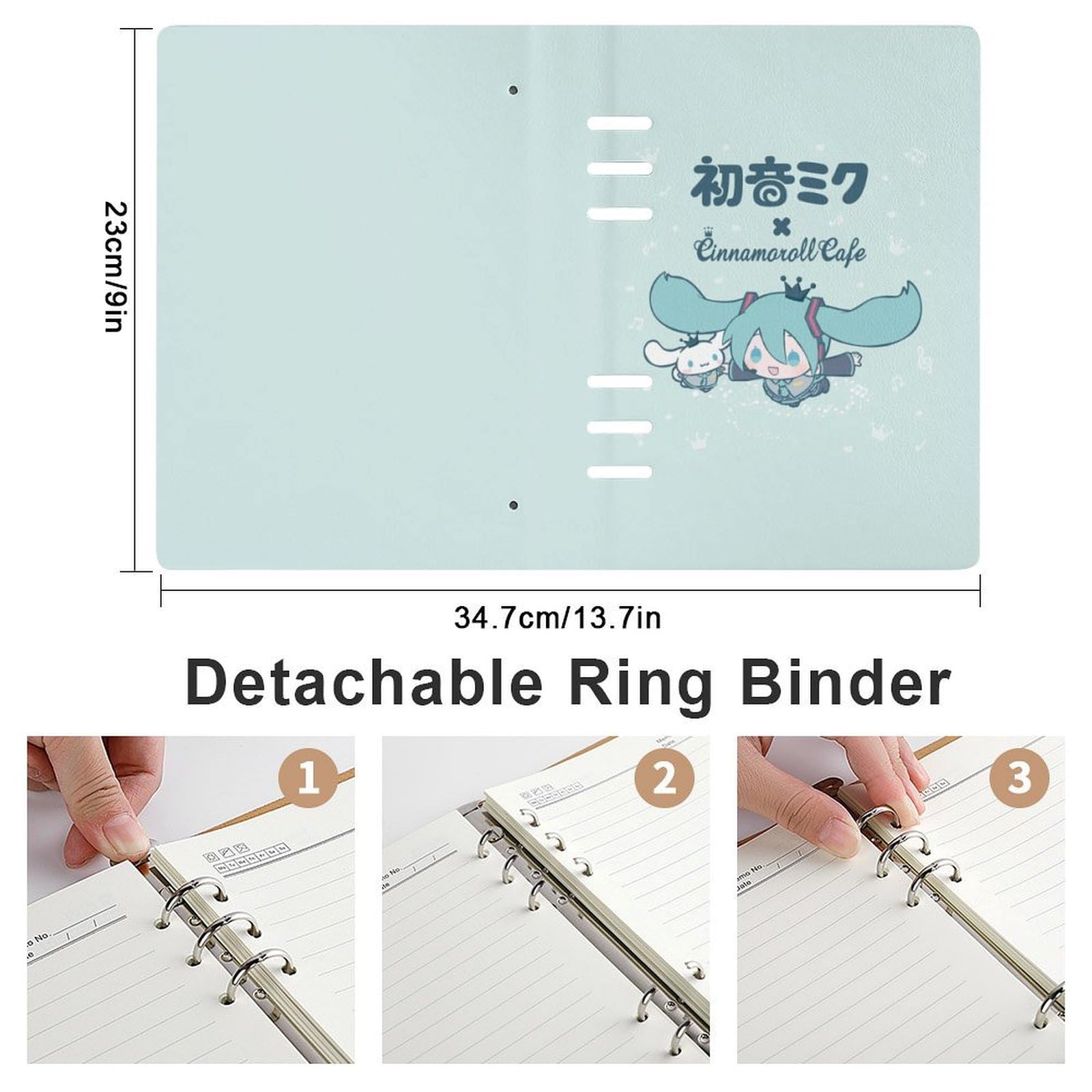 Amazon.co.jp: システム手帳 初音ミク Miku 美少女 萌え A5 6穴 ノート