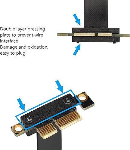Miniatura 2 de SinLoon Cable de extensión PCIE 3.0, cable de extensión 36PIN 1X, 90 grados PCI Express 1X extender tarjeta, para 1U, 2U chasis 20CM