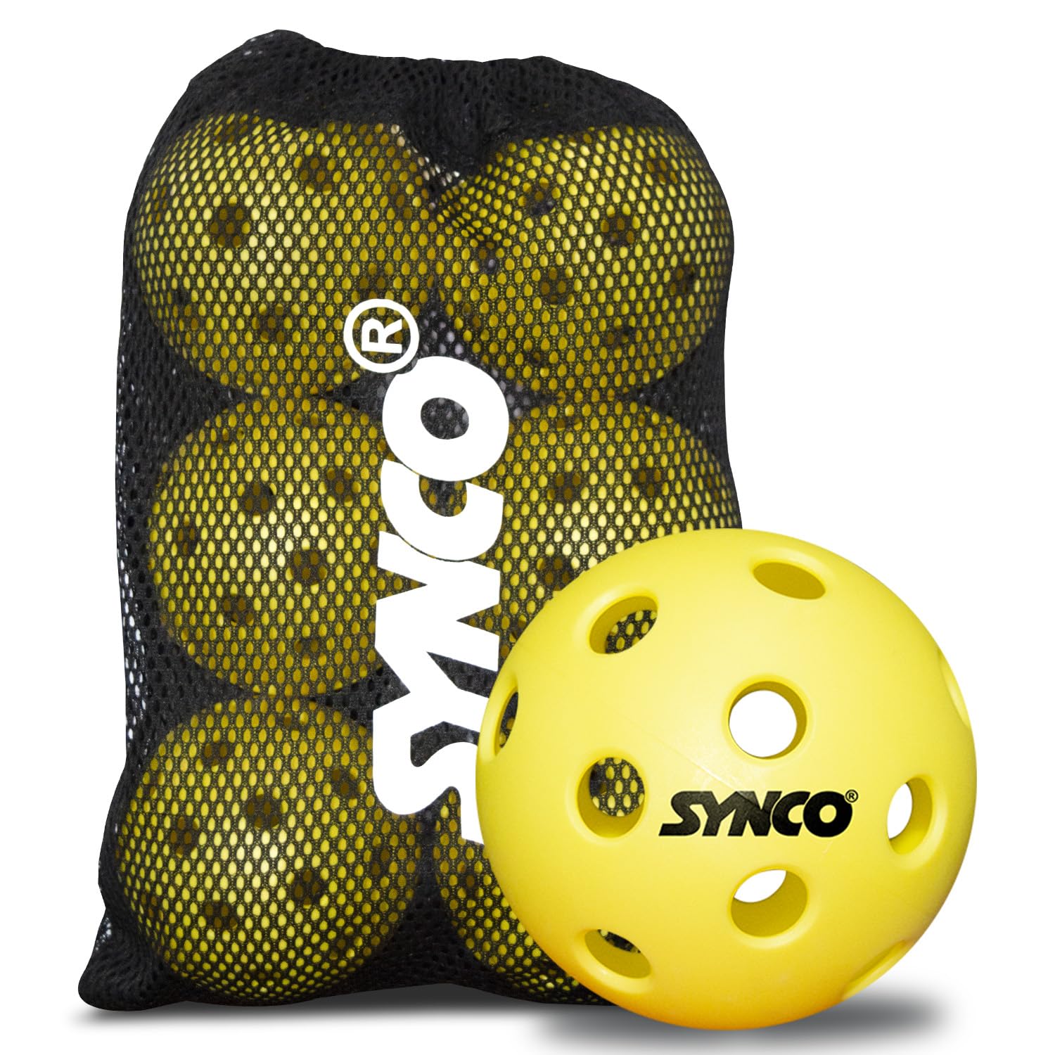 Synco Pickleball Ball S26 Pack of 6 | Performance Indoor Pickleball | 26 Holes Pickleball for Beginners & Indoor Gameplay | Perfectly Balanced | High Bounce Durable Ball | Ideal for All Skill Levels (B0D2LJZ55Q) Amazon Price History, Amazon Price Tracker