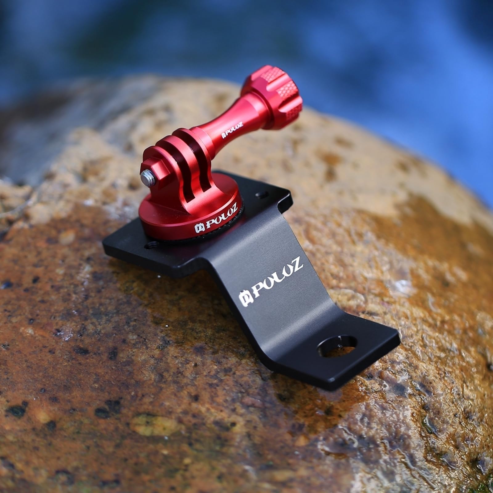 PULUZ Support Caméra Pour Pare-brise De Moto – Alliage Aluminium, Trou 6,35 Mm – Compatible GoPro, DJI, Insta360