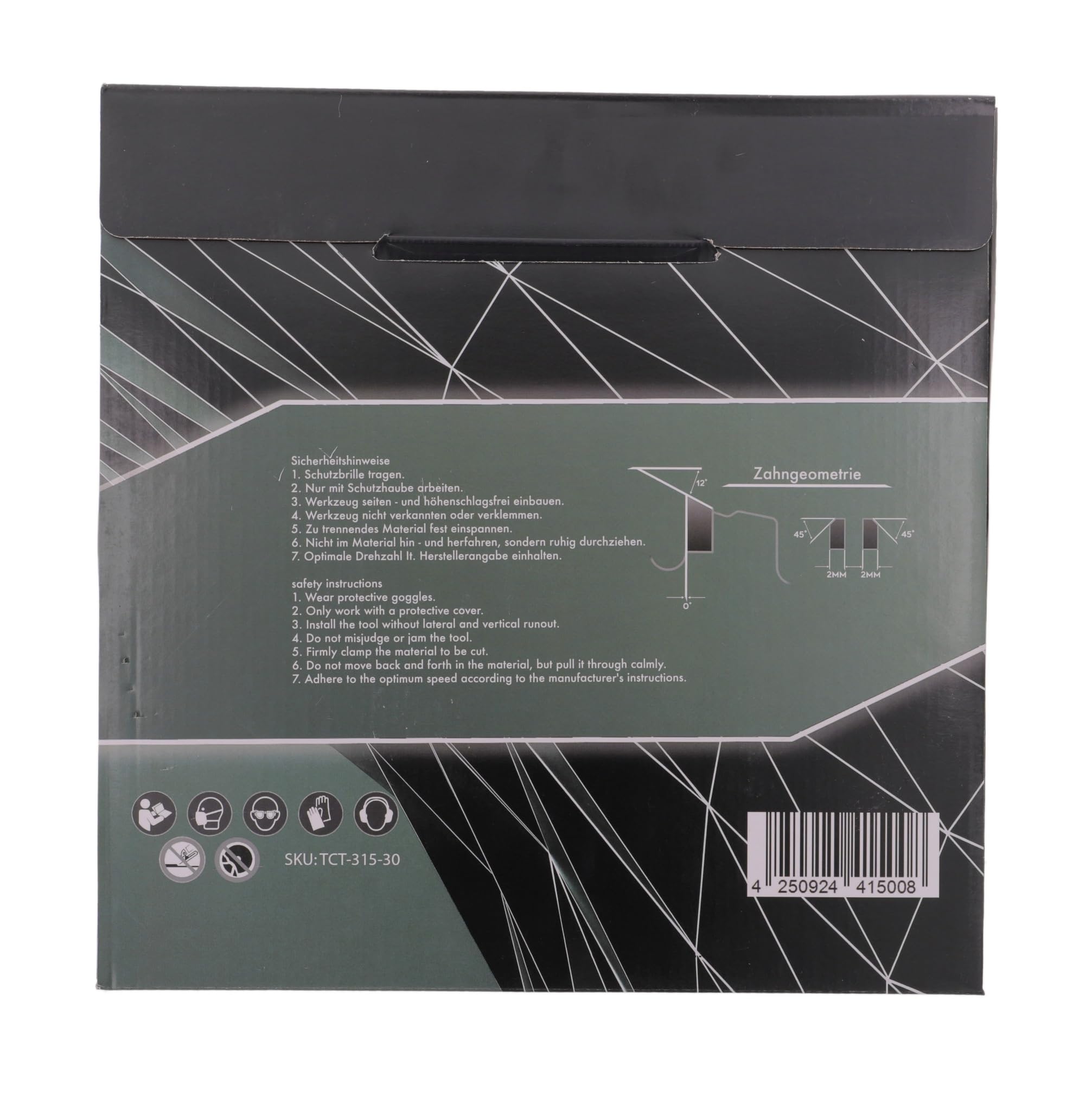 PRODIAMANT HM TCT Hoja de sierra circular 315 x 30 mm - multiuso para madera, aluminio, plástico y laminado, compatible con sierra de mesa