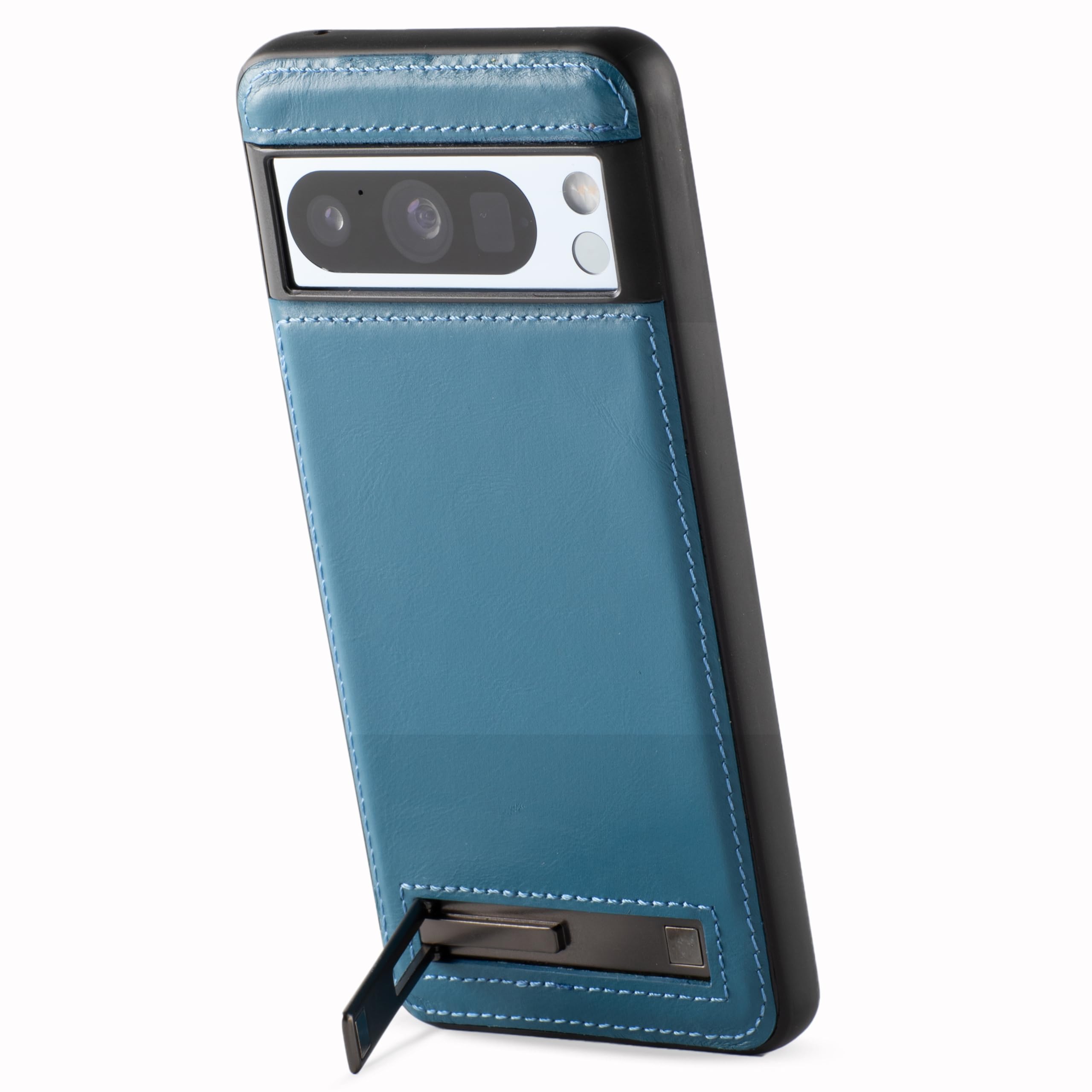 Snakehive Metro - Custodia in pelle per Apple iPhone 13 | Custodia in vera pelle con supporto | Custodia in pelle compatibile MagSafe con cavalletto, colore: Verde