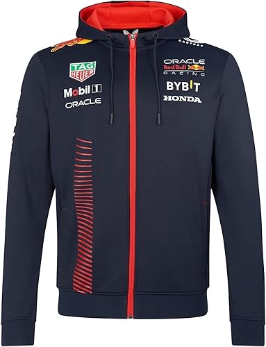 Castore Red Bull Racing F1 Team 2023 - Sudadera con capucha y cremallera completa para hombre, Noche estrellada