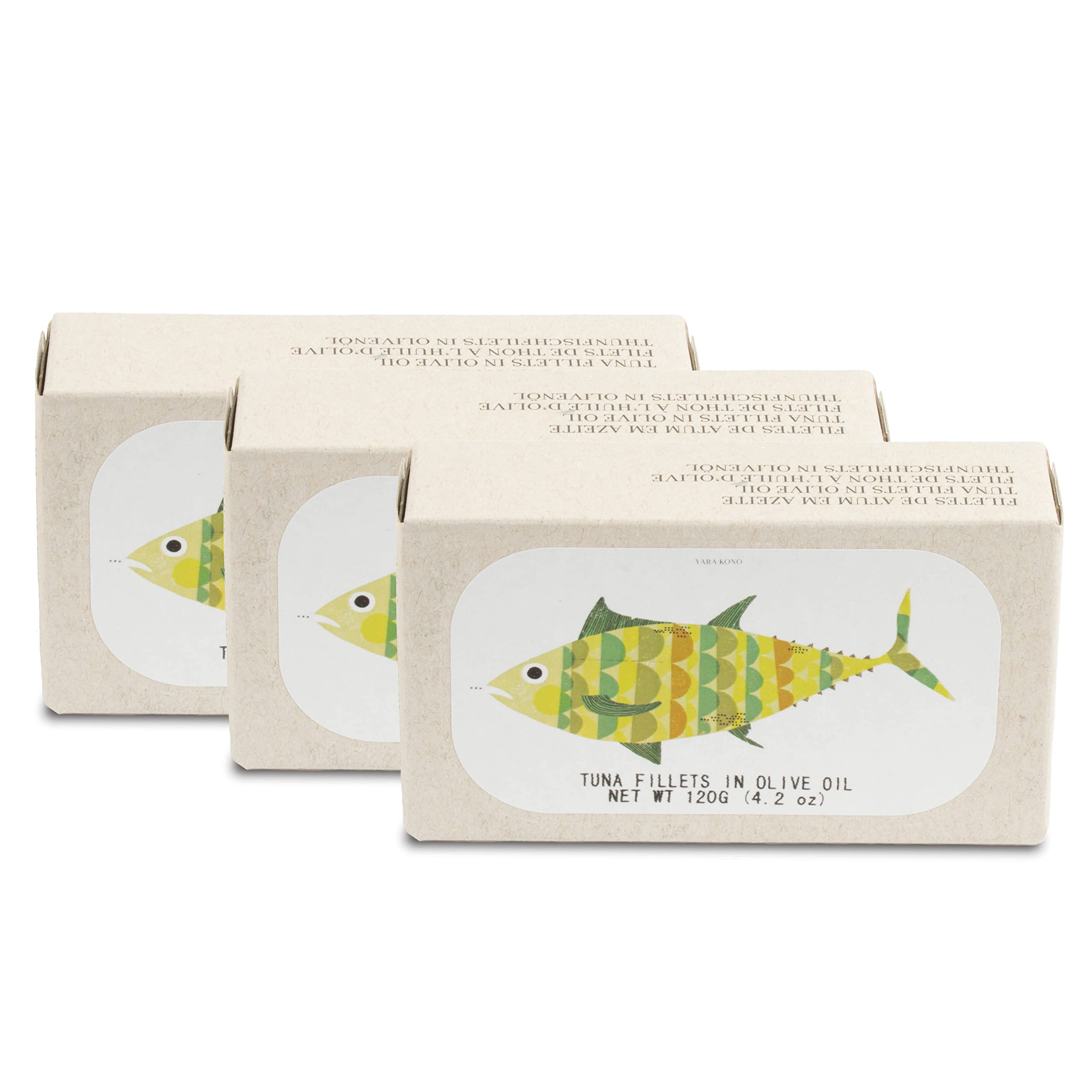 Canned Tuna Fillets in Olive Oil by Jose Gourmet, Wild Caught Portuguese Tuna, Canned Fish in Olive Oil, Omega 3, Fair Trade, 125g Can, Pack of 3