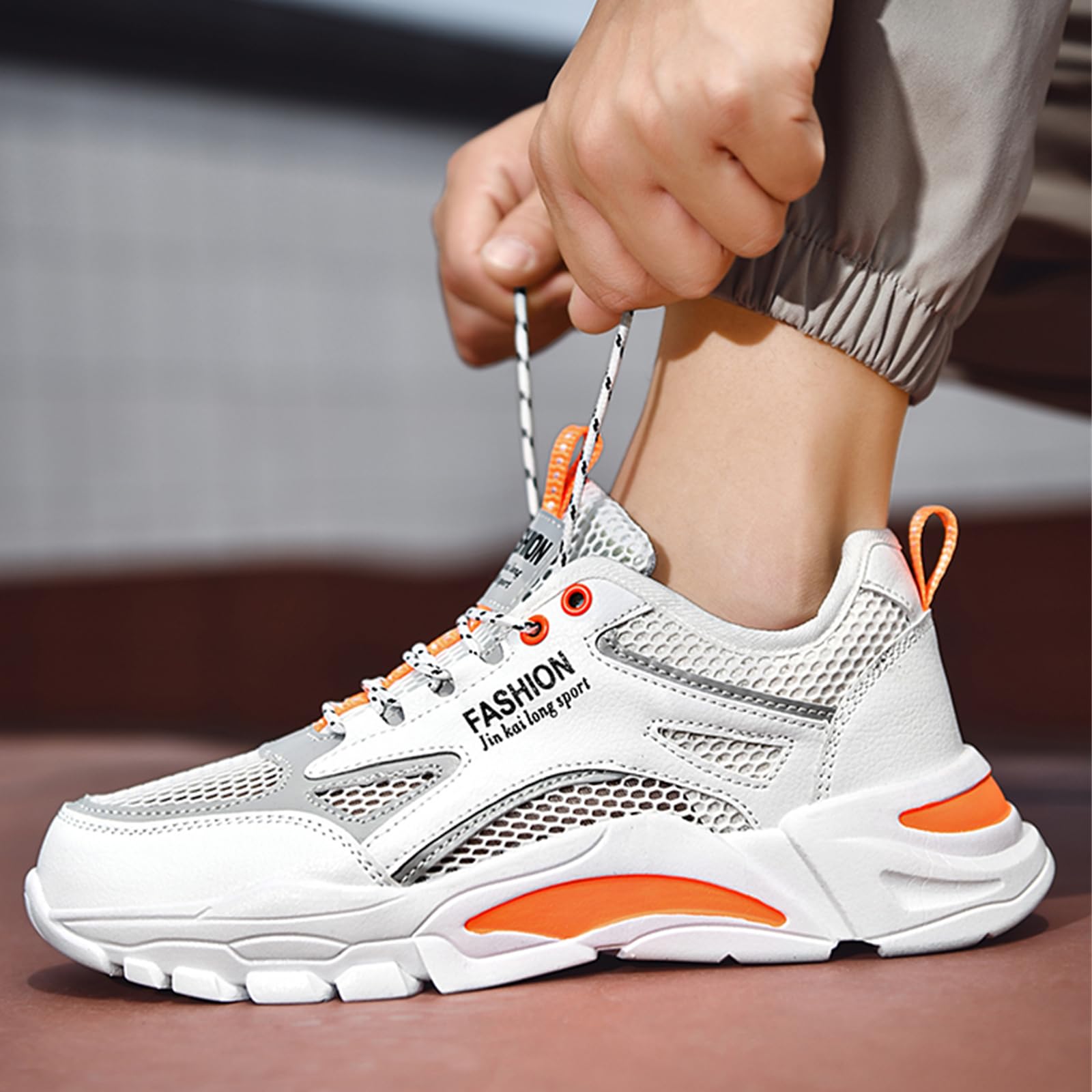 Turnschuhe Herren Laufschuhe Damen Sportschuhe Mesh Atmungsaktiv Leichtewichts Weiche Sohle rutschfeste Sportschuhe Fitness Outdoor Freizeit Schuhe Fashion Straßenlaufschuhe Knit Sneaker