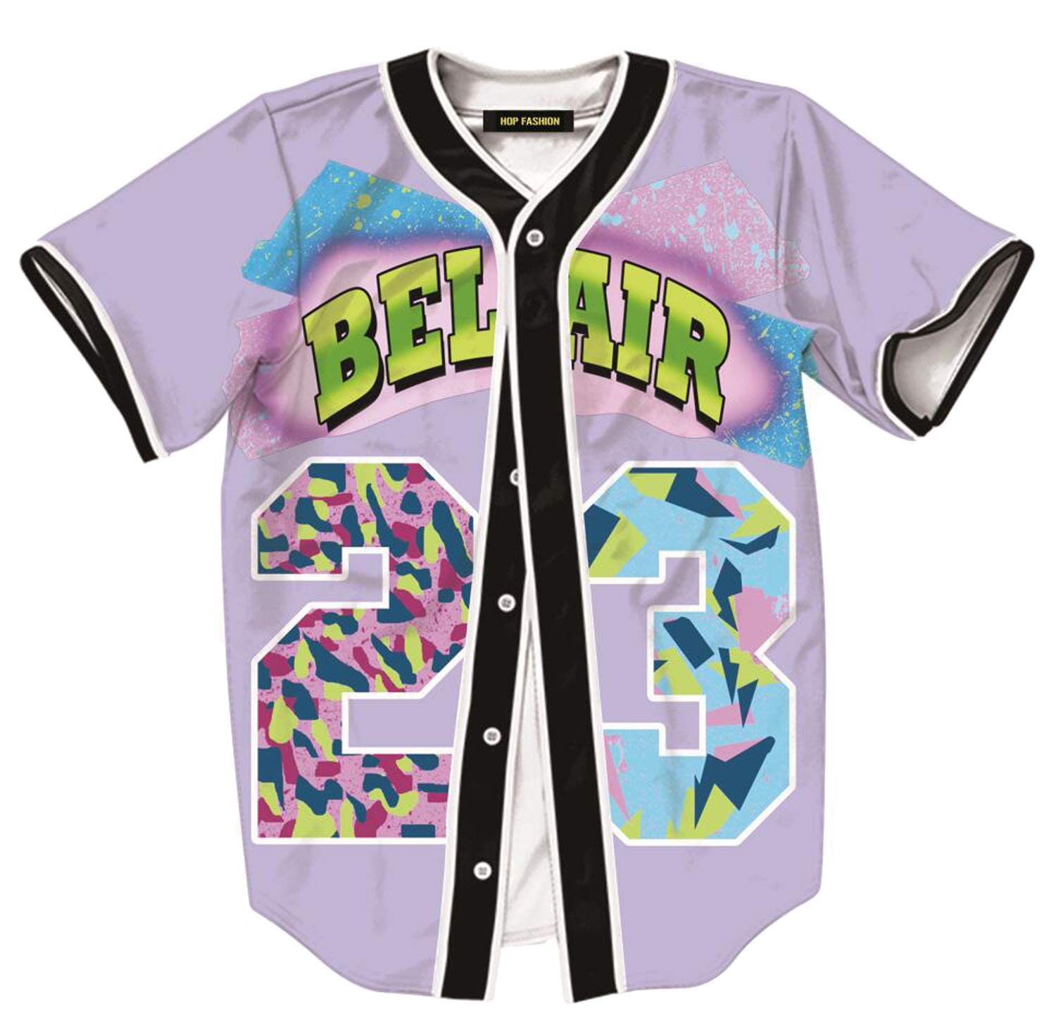 Buy Womens 80s 90s Theme Party Baseball Jersey Short Sleeve Button Tops