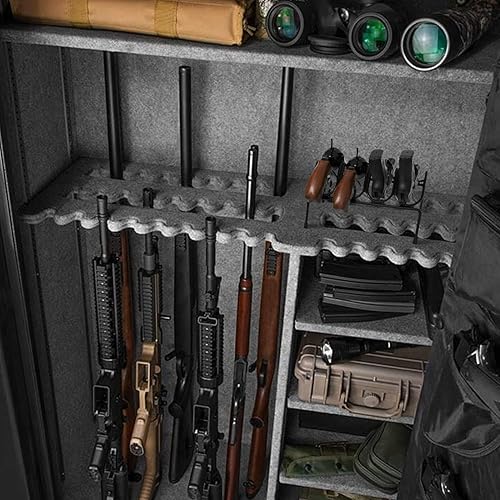 Miniatura 7 de Estante para pistola seguro para armas, soporte para 4 pistolas para almacenamiento de gabinetes de armas y organizado universal para la mayoría de