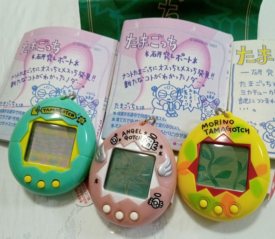 希少　たまごっち　初代　森のたまごっち　エンジェルごっち　3点セット　訳あり Amazon.co.jp: 初代 森の エンジェルゴッチ 3個セット KUUP