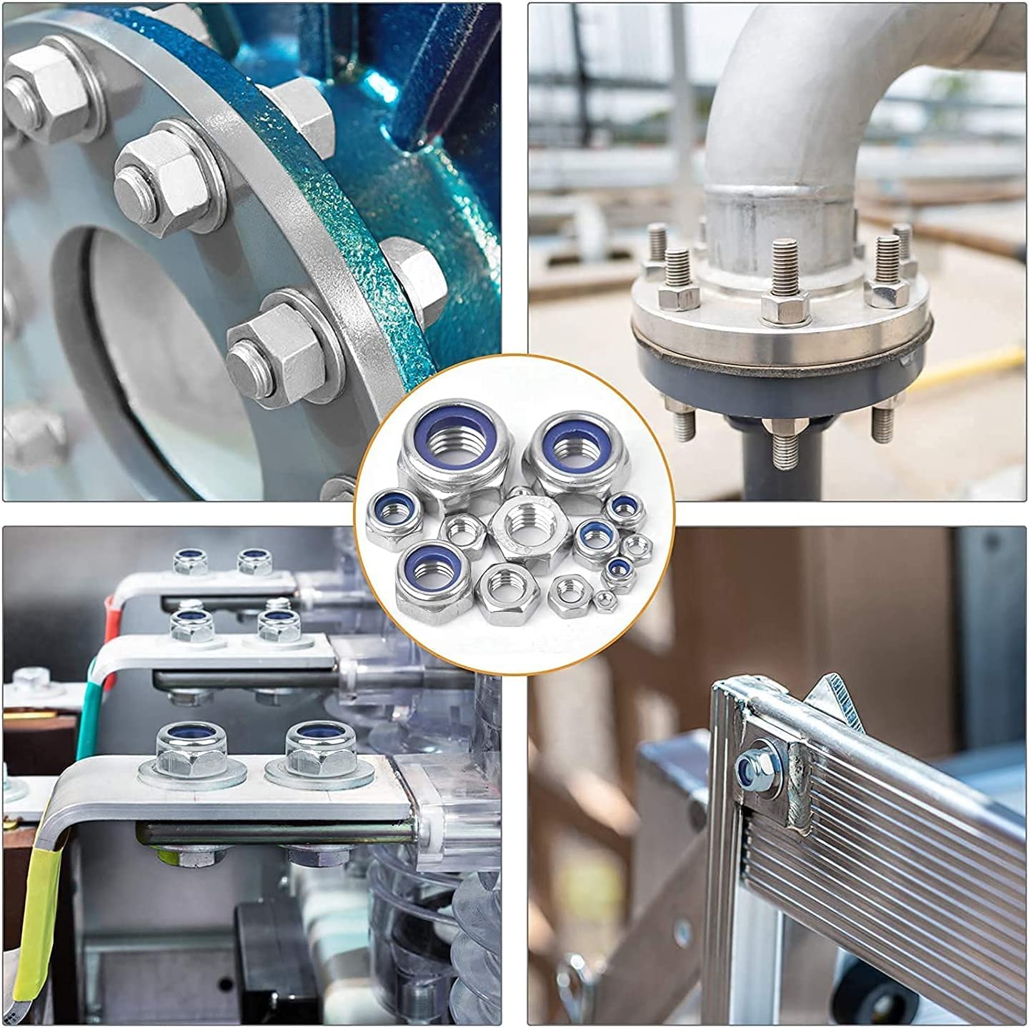 25 Dadi Esagonali In Acciaio Inossidabile 304 Da 1/4 Di Pollice - Foto 10