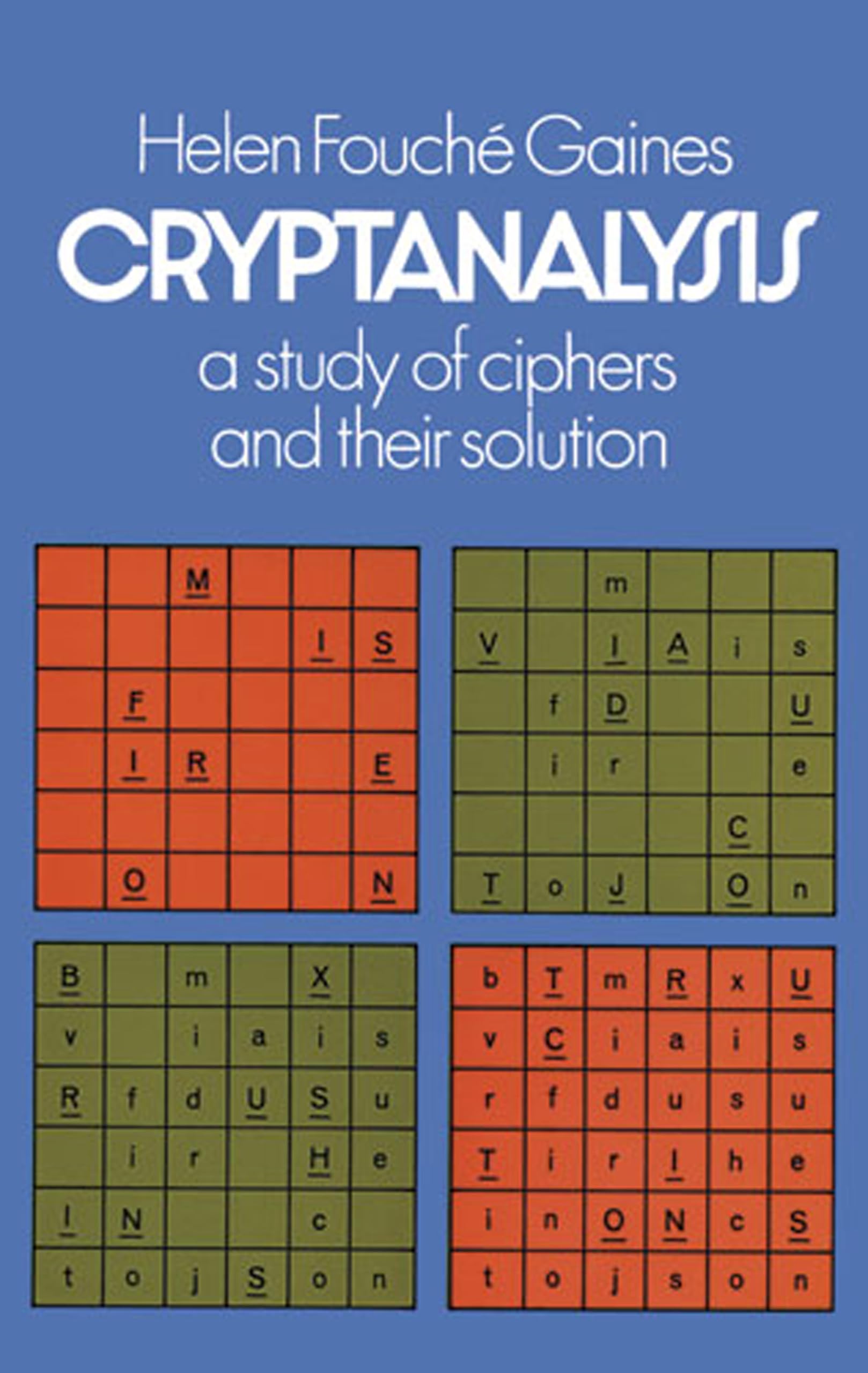 Cryptanalysis: A Study of Ciphers and Their Solution (Dover Brain Games & Puzzles) cover