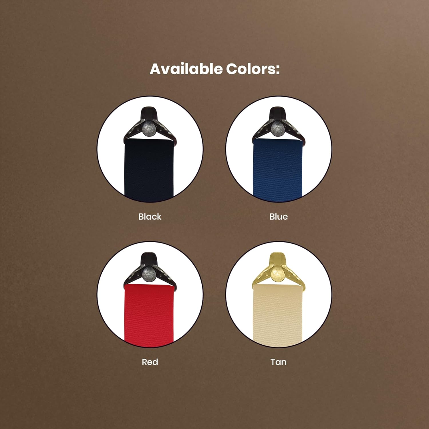 Hold Up Suspenders for Men - Ski Suspenders 1 1/2" - USA Patented Black Composite Plastic Heavy Duty Gripper Clasps - Image 3