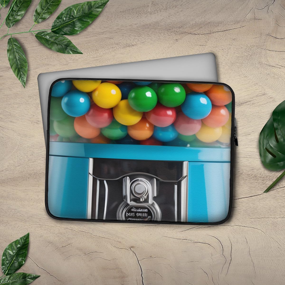 Protective Case Cover Bag for iPad (Regular, Air, Pro 9, 10, 11, 12, 13 inches) Blue Gumball Machine Cute Novelty Flat Print Design Zippered Sleeve image 3