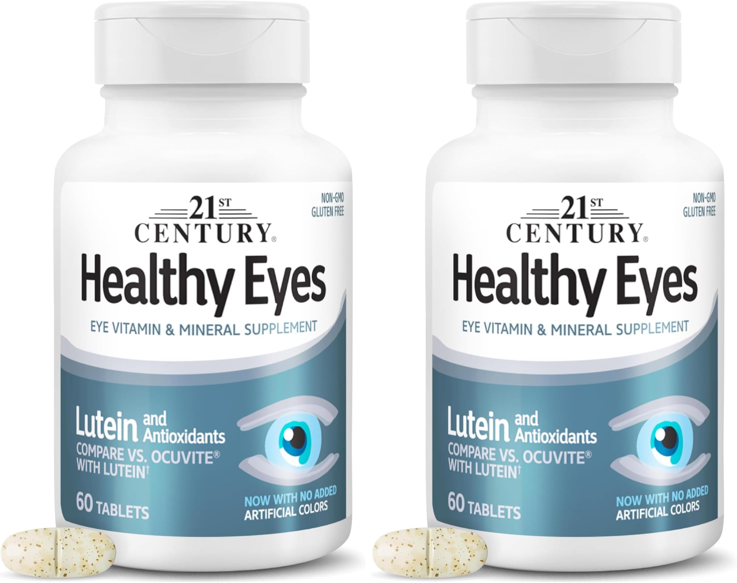 Healthy Eyes with Lutein Tablets White (27452) 60 Count (Pack of 2)
