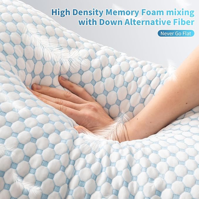 Almohada Memory Foam Ajustable Tamaño Queen con Funda Lavable miniatura 4