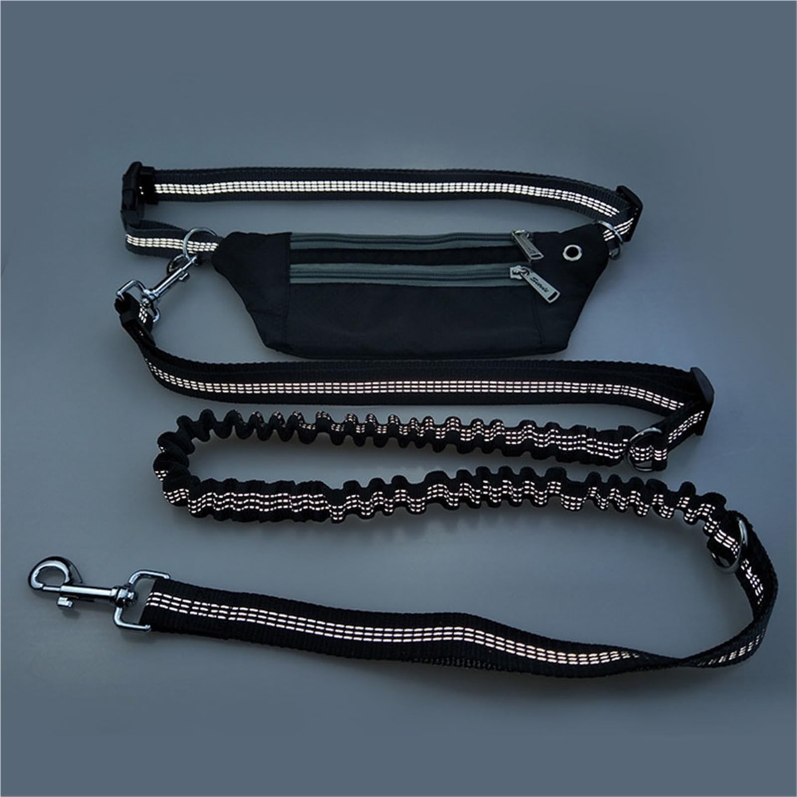 Hunde-Laufgurt Hunde Taille Tasche Hände Frei Multifunktions Hund Gürtel Laufen Elastizität Einstellbare Hundeleinen(Green)