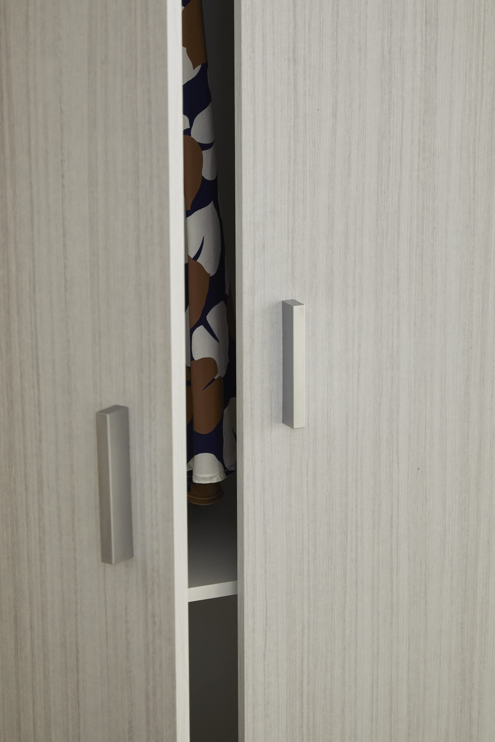 Armadio guardaroba 2 ante 2 cassetti laminato Eucalipto 77x52x182 cm