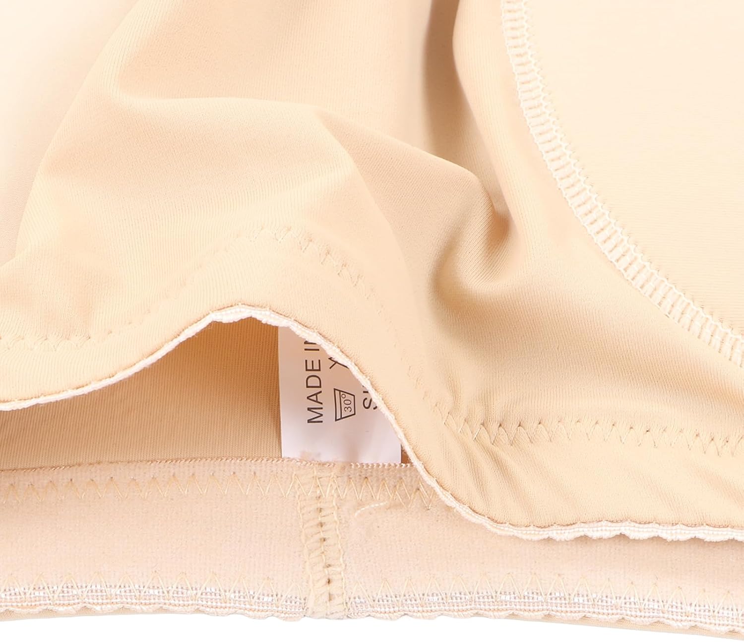 Pilipane Hip Lift Shorts Body Shaper Shapewear Women High Waisted Butt Lifting Shorts with Fixed Sponge Cushion for Parties Dating Skin Friendly Breathable Polyester (XXXL) Apricot