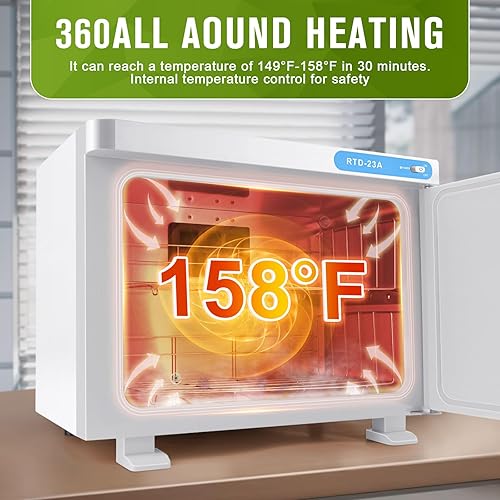 Miniatura 6 de Calentador de toallas calientes, gabinete de toallas calientes de 23 litros, calentador de toallas calentado 2 en 1 para tratamientos faciales, spa,