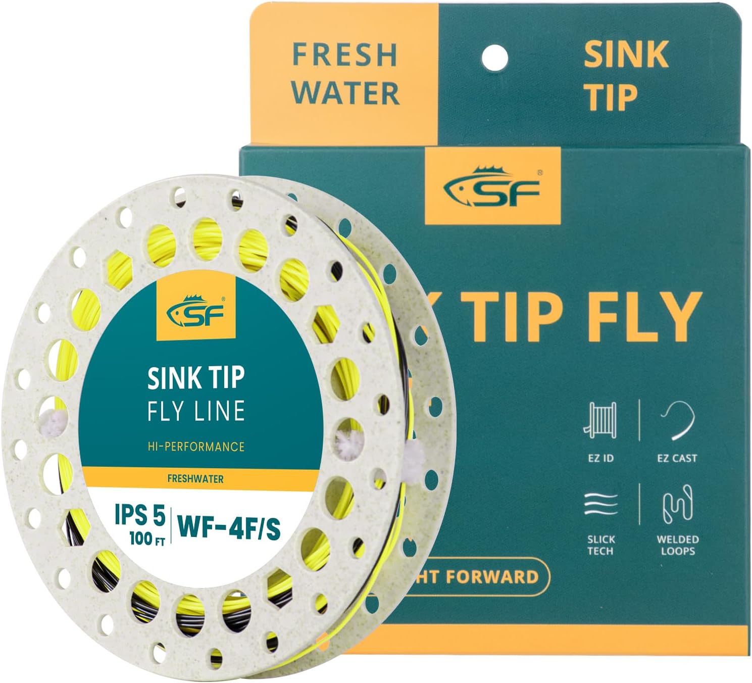 SF Full Sinking Fly Fishing Line Weight Forward Taper Fly Line for Freshwater WF4 5 6 7 8 9S 90FT IPS3/IPS5