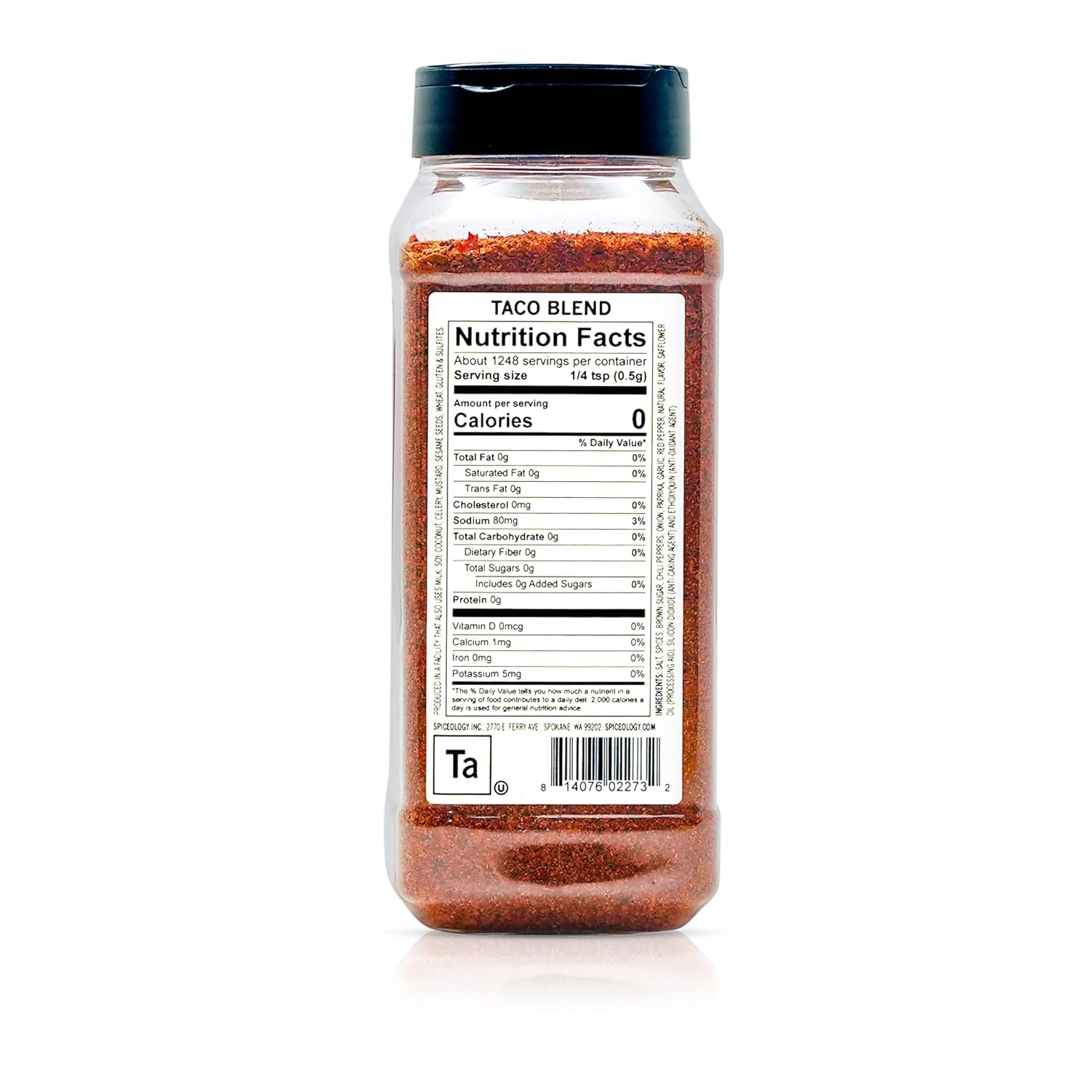 Spiceology - Taco Seasoning - Mexican Spice Blend - Use On: Tacos, Fajitas, Enchiladas, Tortilla Soup, Beef, Chicken, Pork, Fish or Shrimp - 22 oz