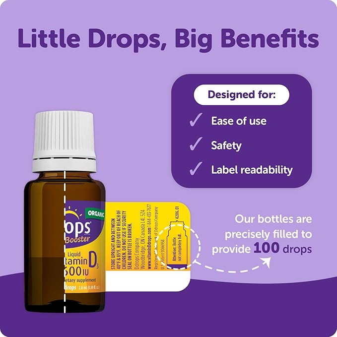Ddrops Kids Booster 600IU 100 Gotas Vitamina D para Niños miniatura 2