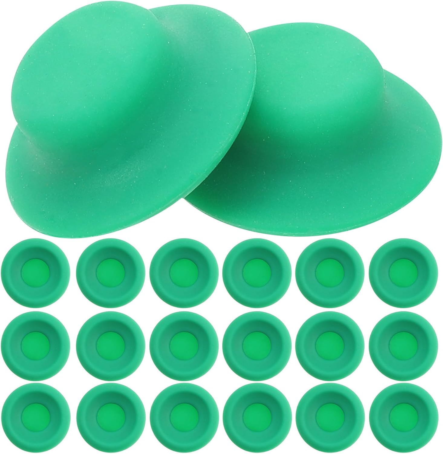 VANZACK 20pcs Silicone Swing Top Bottle Gaskets Leakproof Airtight Seal Replacement Caps Set for Home Brewing Beer Soda Bottles Green Full Coverage