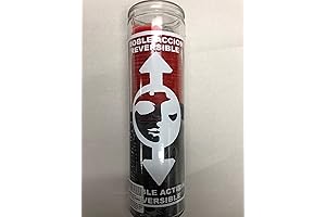 Reversible Double Action 2 Color Unscented Pillar Candle in Glass