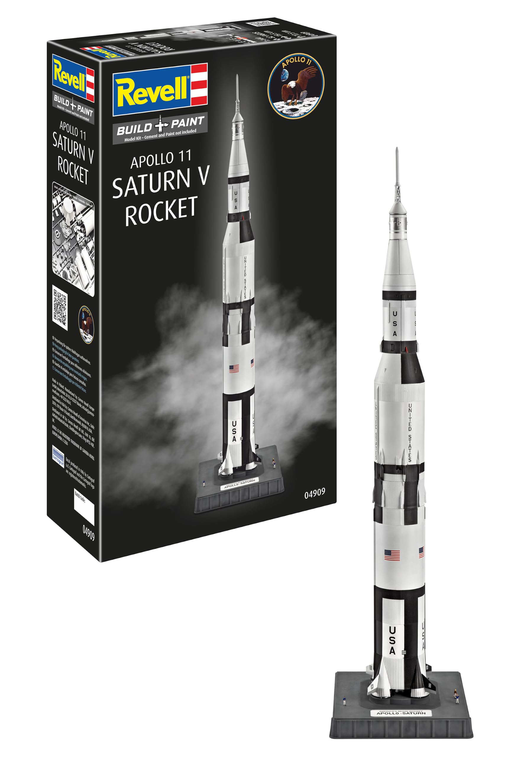 revell germany apollo saturn v rocket model kit,, multicolor