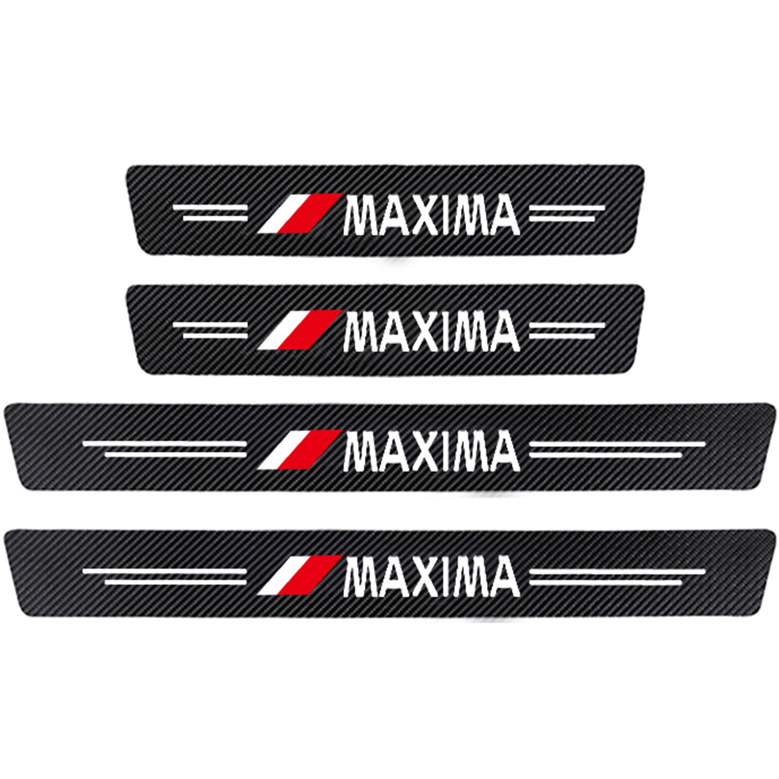 EAGLEG 4pcs Carbon Fiber Car Door Sill Protector for Nis-san Qashqai Juke Note TEANA TIIDA MAXIMA SYLPHY, 4D Sill Scuff Plate Sticker Auto Welcome Pedal Threshold Decorative Accessories, MAXIMA
