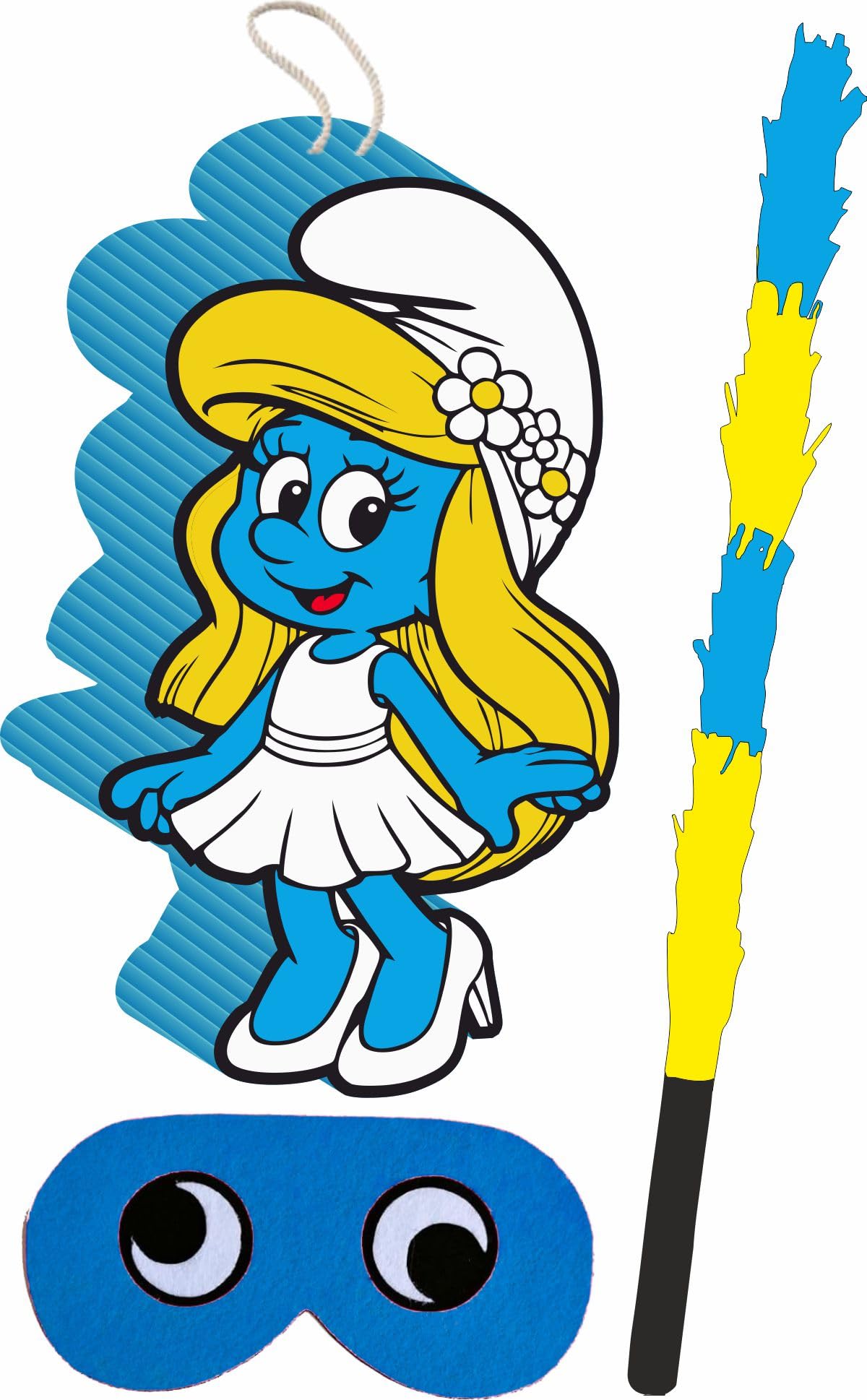 Piñata cumpleaños infantil hecha a mano (Grande 65x37x10 Centìmetros)