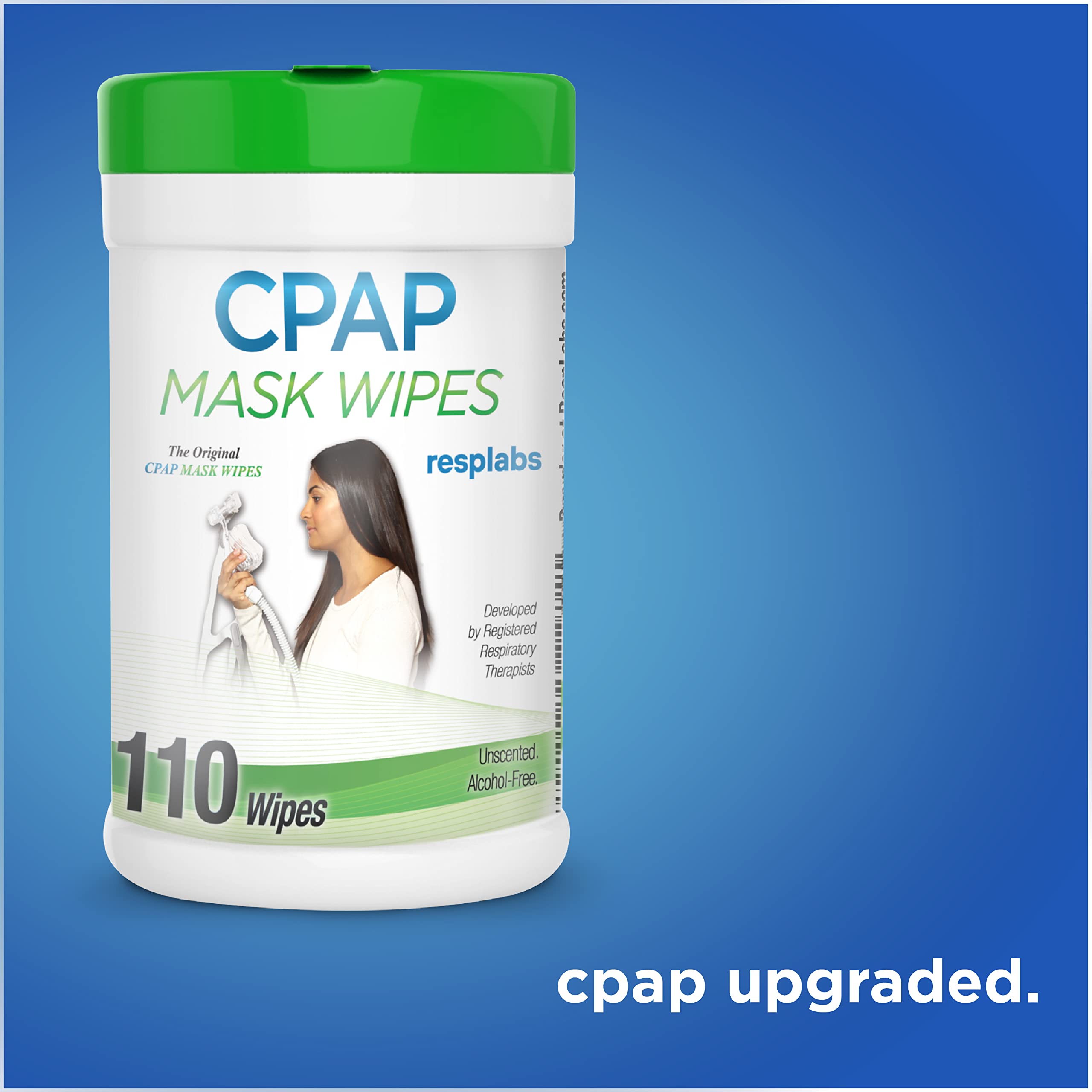 resplabs CPAP Mask Cleaning Wipes Unscented, Alcoholfree Cleaner for